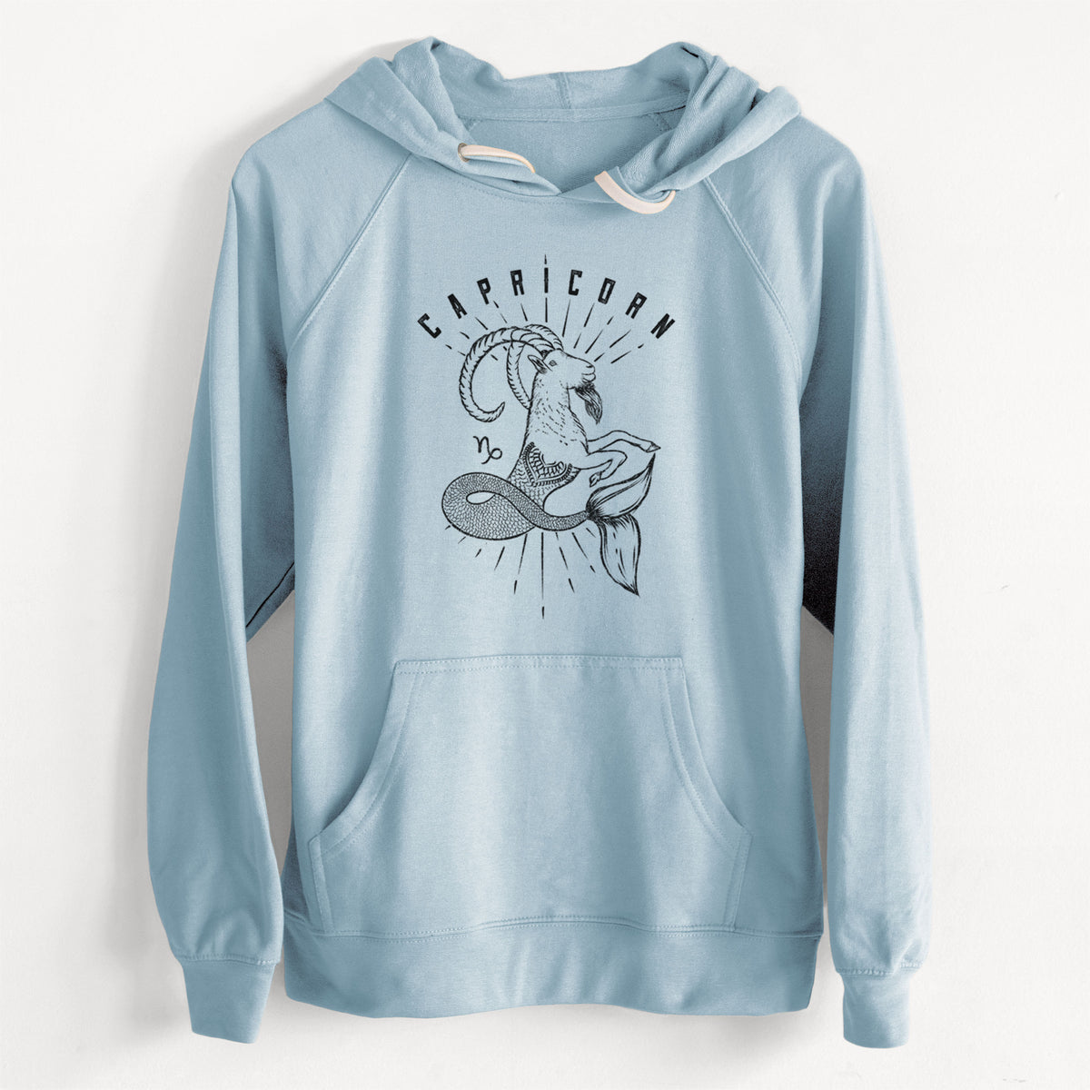 Capricorn - Sea Goat  - Unisex Slim Fit Loopback Terry Hoodie