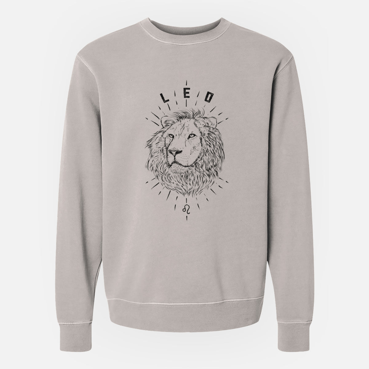 Leo - Lion - Unisex Pigment Dyed Crew Sweatshirt