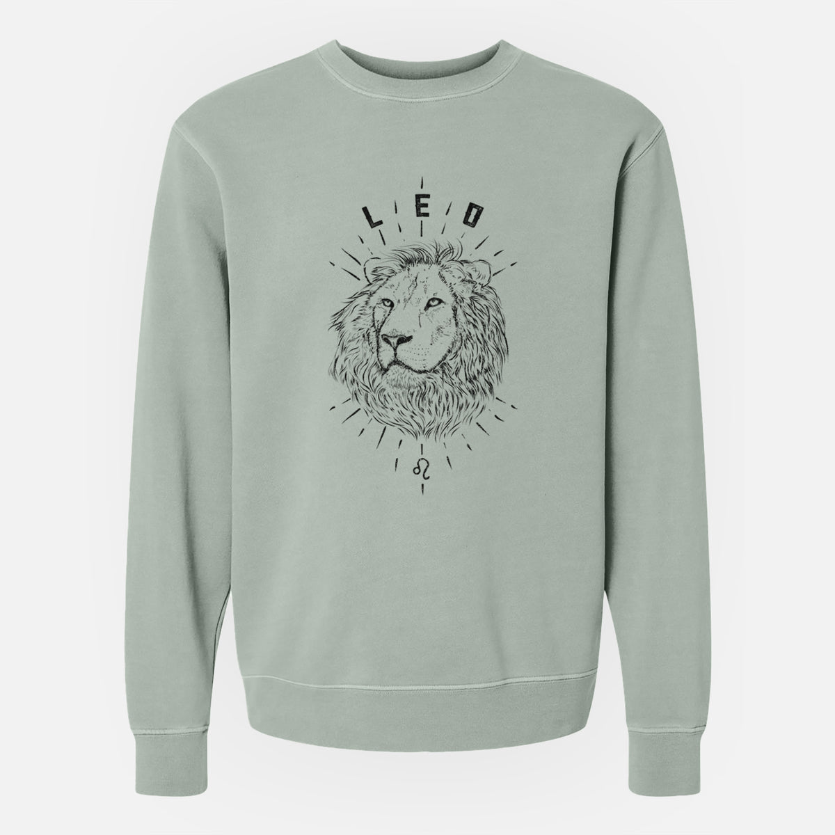 Leo - Lion - Unisex Pigment Dyed Crew Sweatshirt