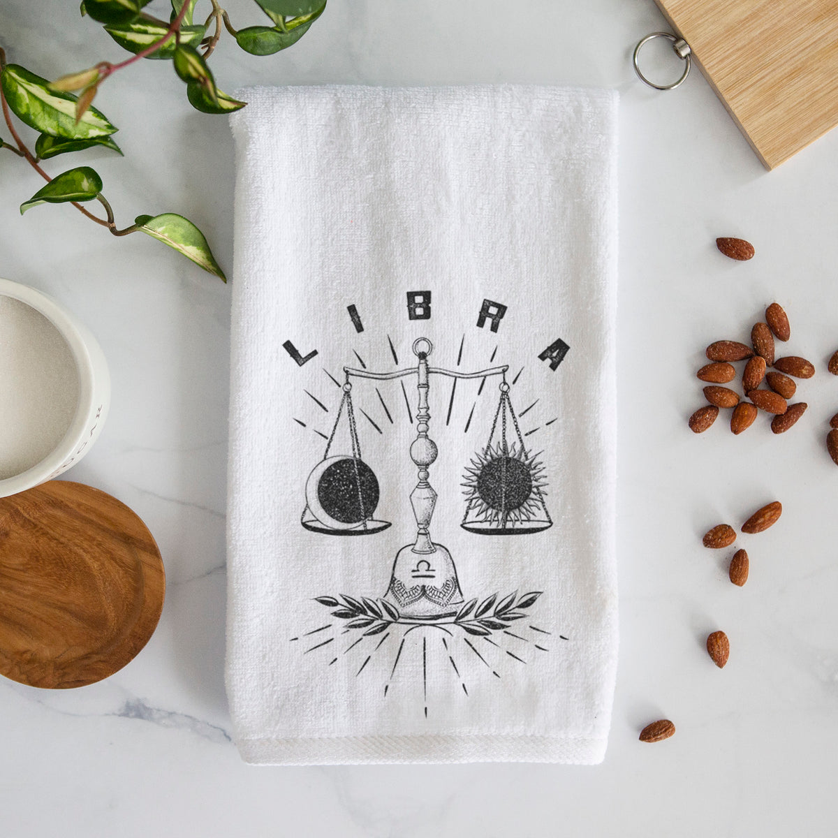 Libra - Balanced Scales Premium Decorative Hand Towel