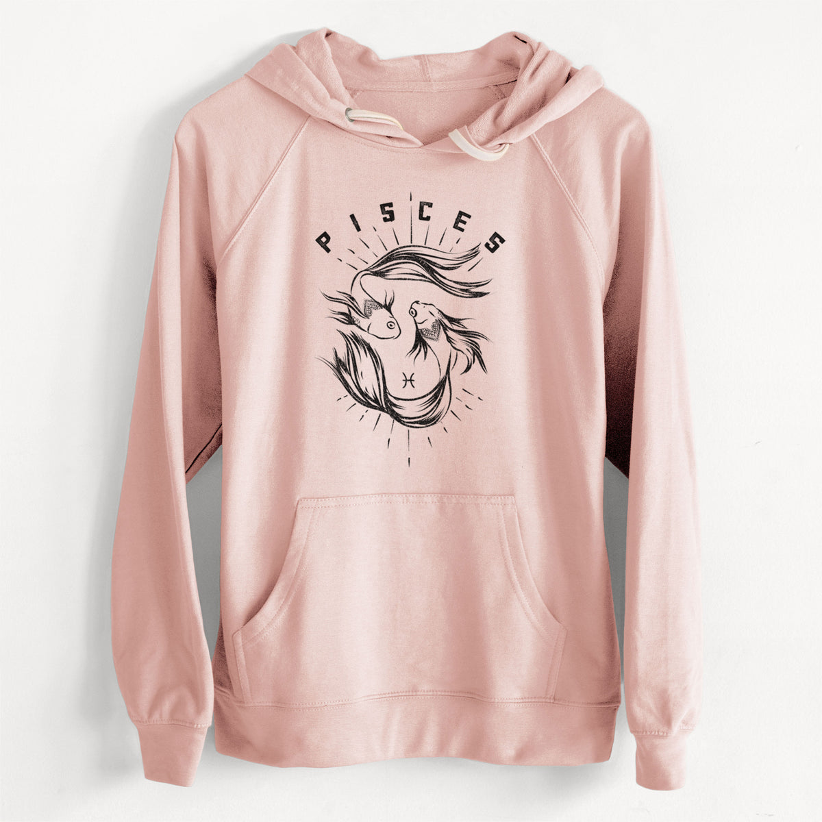 Pisces - Fish  - Unisex Slim Fit Loopback Terry Hoodie