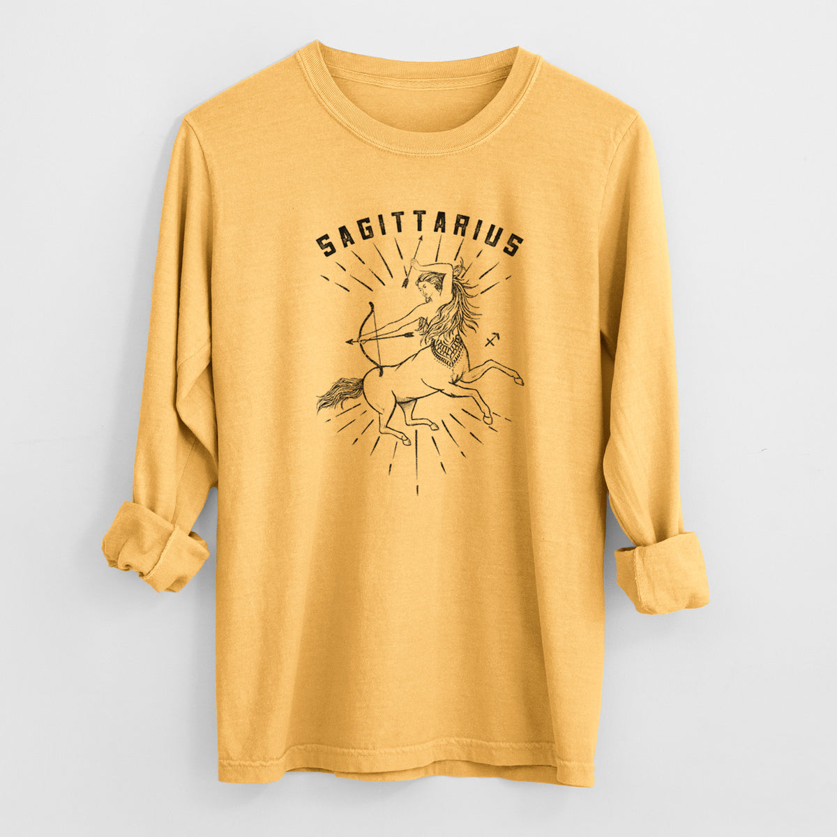 Sagittarius - Archer&#39;s Spirit - Heavyweight 100% Cotton Long Sleeve