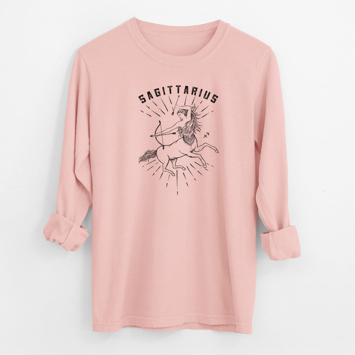 Sagittarius - Archer&#39;s Spirit - Men&#39;s Heavyweight 100% Cotton Long Sleeve