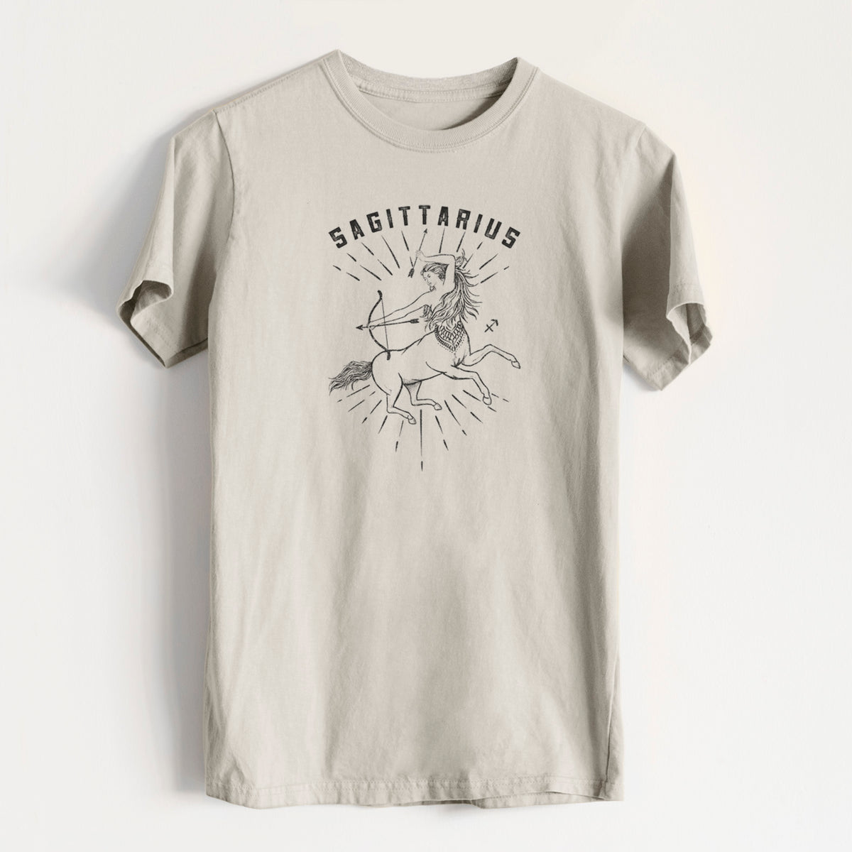 Sagittarius - Archer&#39;s Spirit - Heavyweight Men&#39;s 100% Organic Cotton Tee