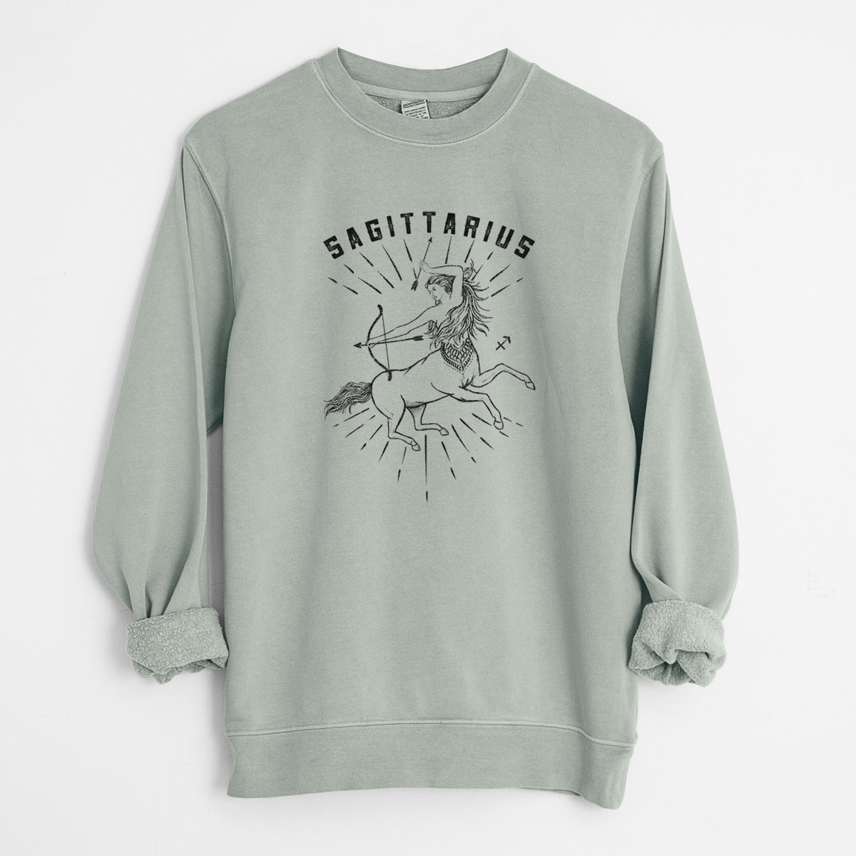 Sagittarius - Archer&#39;s Spirit - Unisex Pigment Dyed Crew Sweatshirt