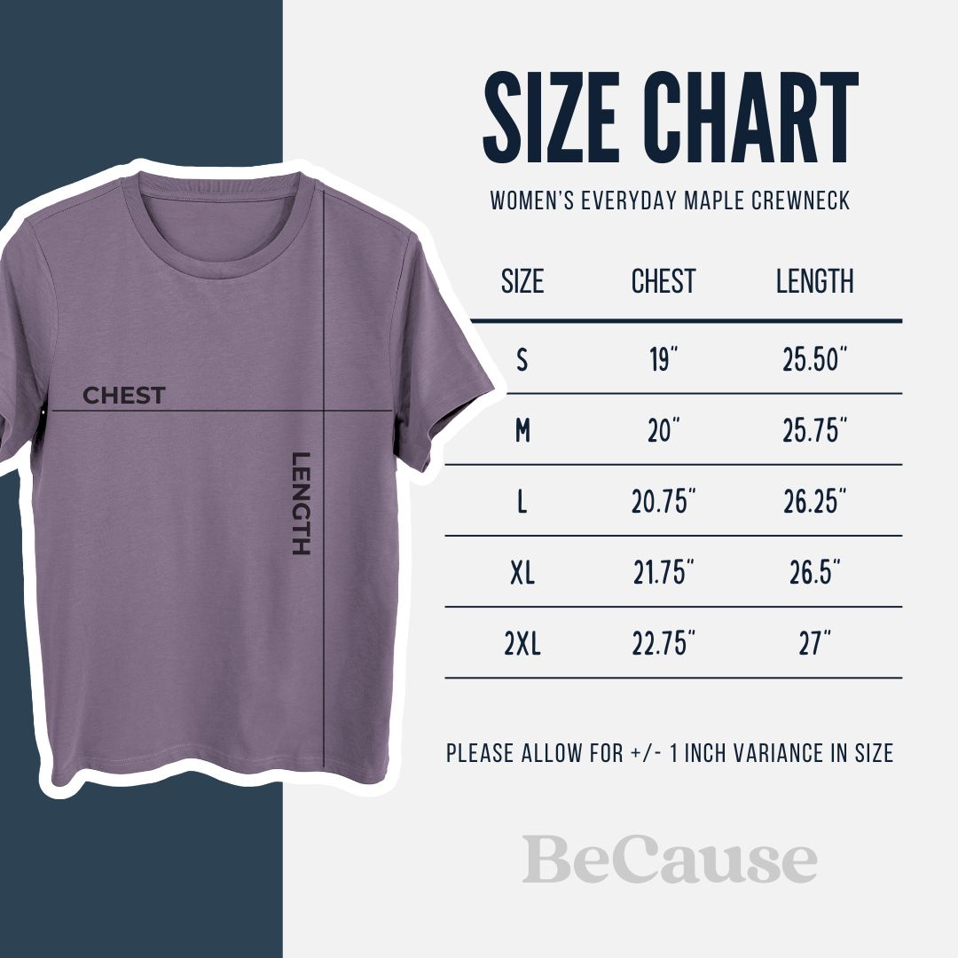 Bee Chart - Bees in North America - Womens Everyday Maple Tee