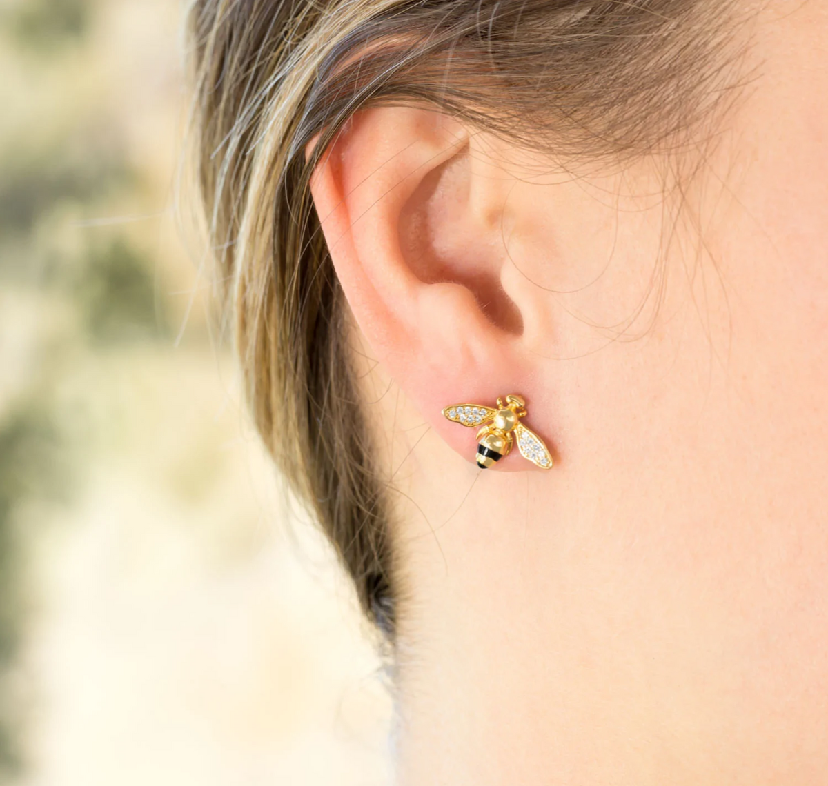 Honey Bee 14 Karat Gold Plated Earrings