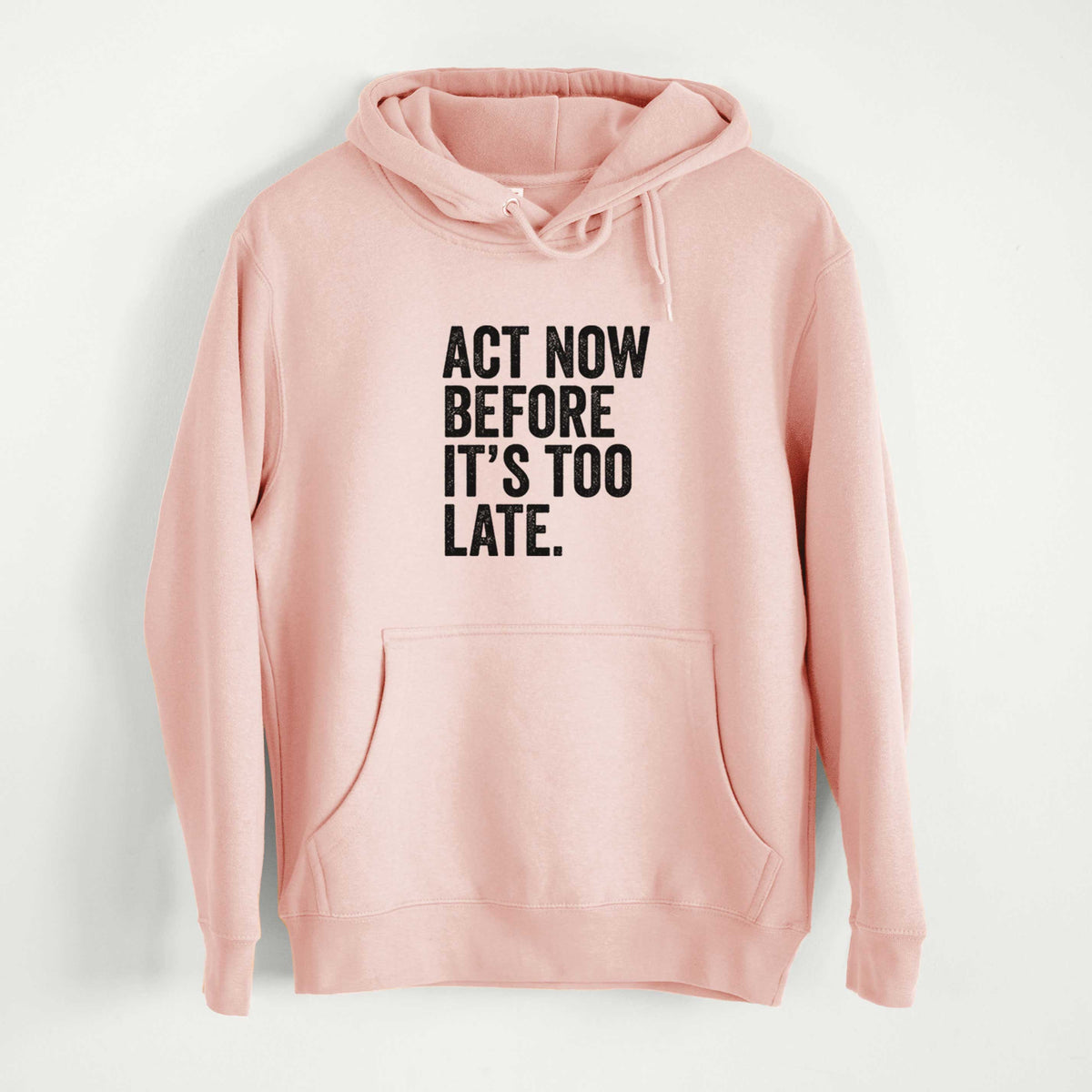 Act Now Before it&#39;s Too Late  - Mid-Weight Unisex Premium Blend Hoodie