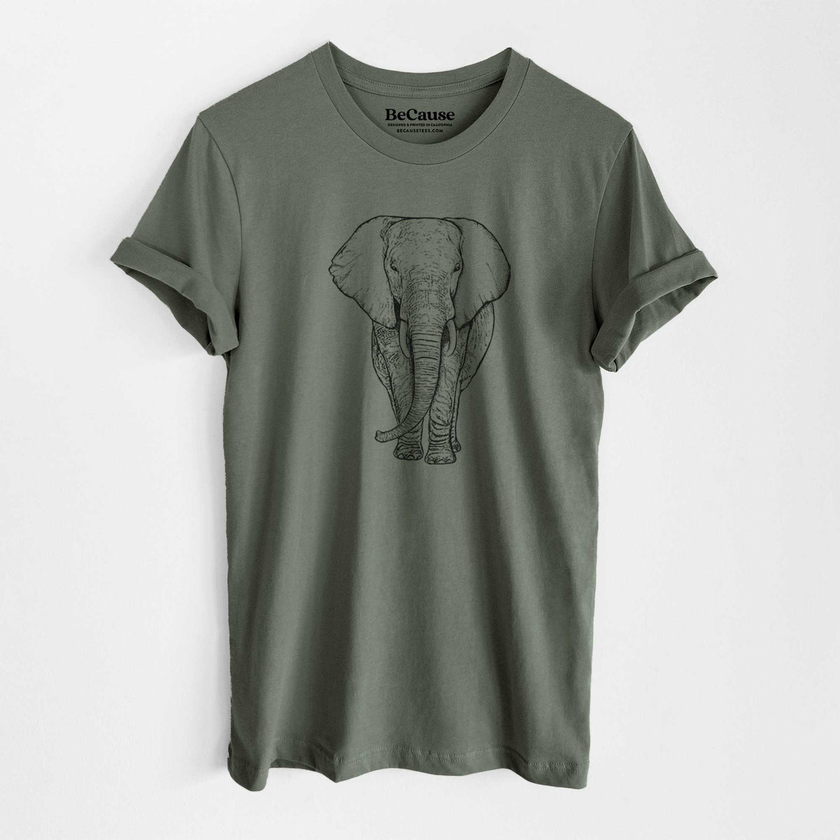 Loxodonta africana - African Elephant - Lightweight 100% Cotton Unisex Crewneck