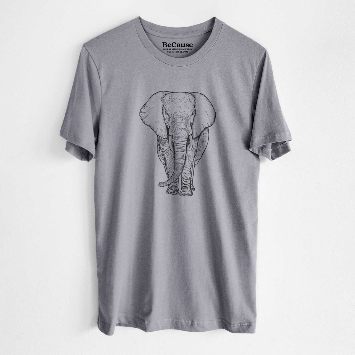 Loxodonta africana - African Elephant - Lightweight 100% Cotton Unisex Crewneck
