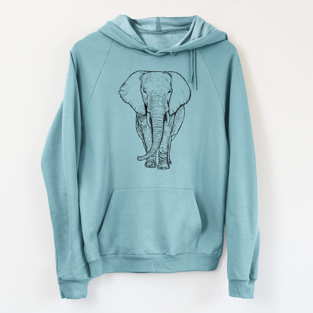 Loxodonta africana - African Elephant - Unisex Pullover Hoodie - Made in USA - 100% Organic Cotton