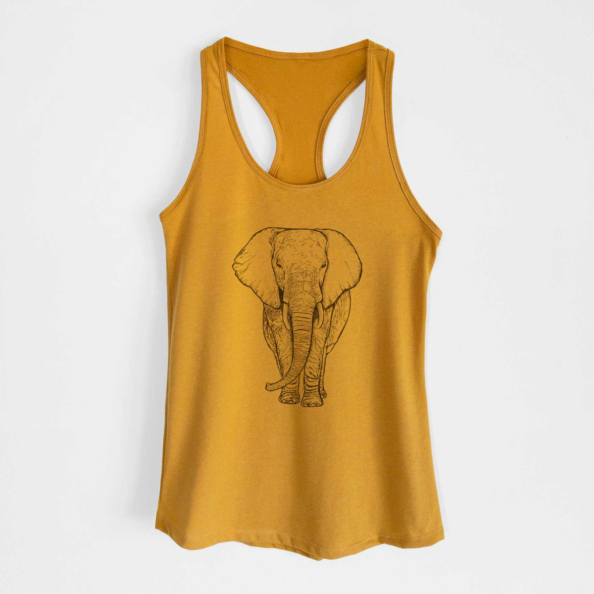 Loxodonta africana - African Elephant - Women&#39;s Racerback Tanktop