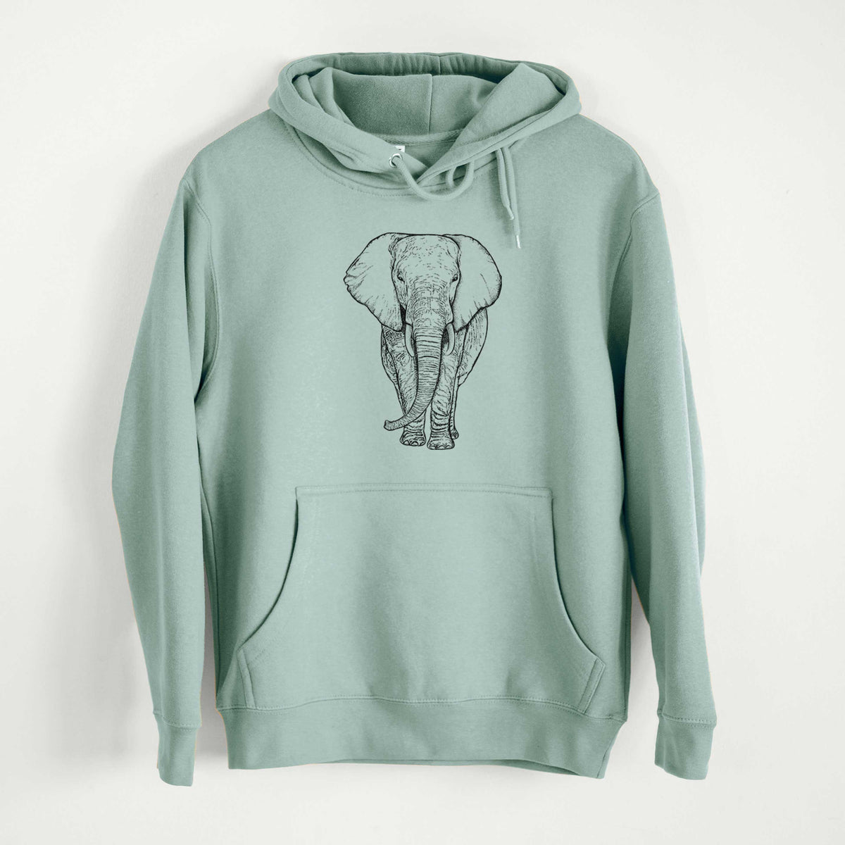 Loxodonta africana - African Elephant  - Mid-Weight Unisex Premium Blend Hoodie