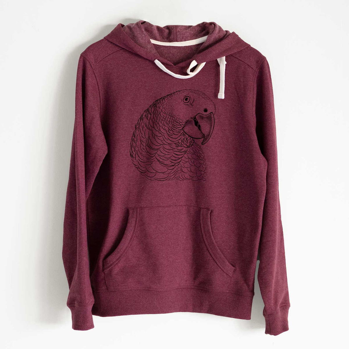 African Grey Parrot - Unisex Recycled Hoodie - CLOSEOUT - FINAL SALE