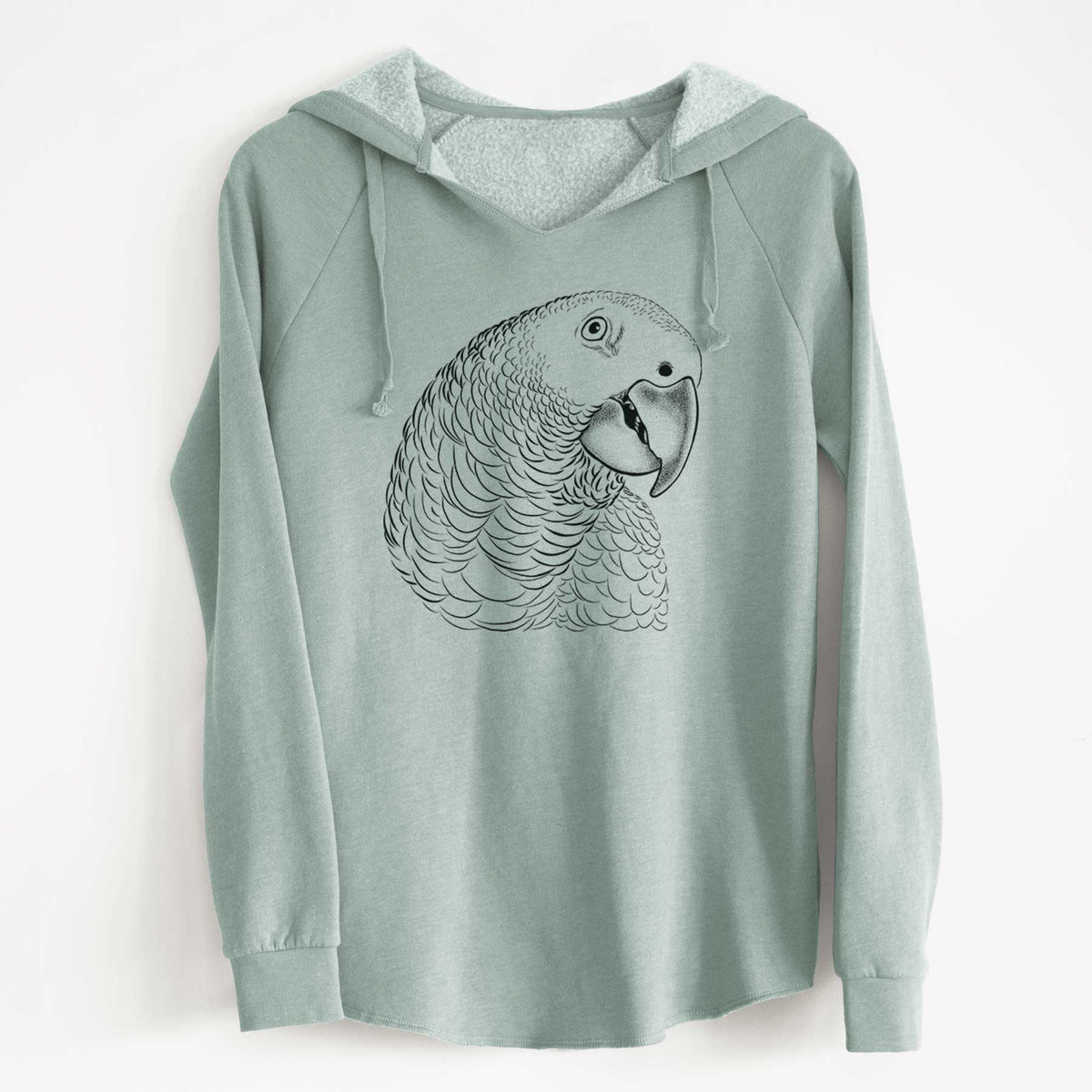 African Grey Parrot - Cali Wave Hooded Sweatshirt