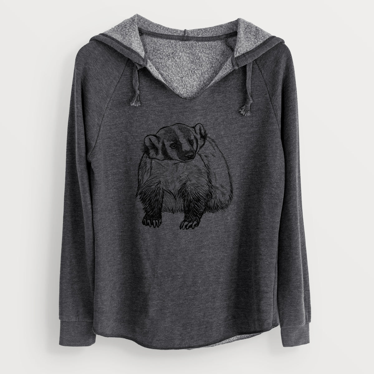 American Badger - Taxidea taxus - Cali Wave Hooded Sweatshirt