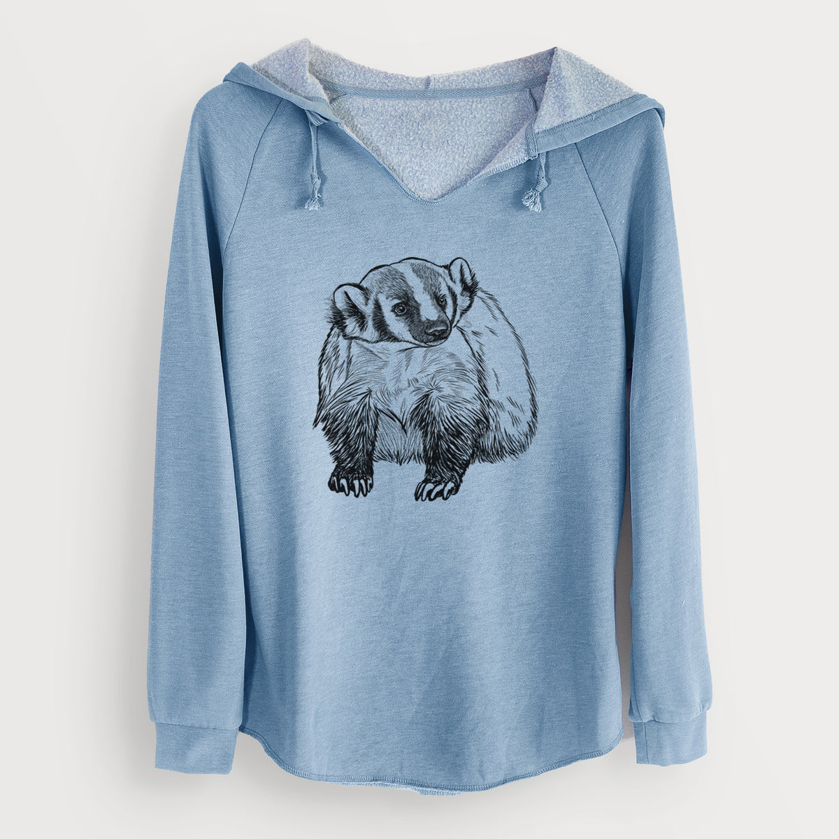 American Badger - Taxidea taxus - Cali Wave Hooded Sweatshirt