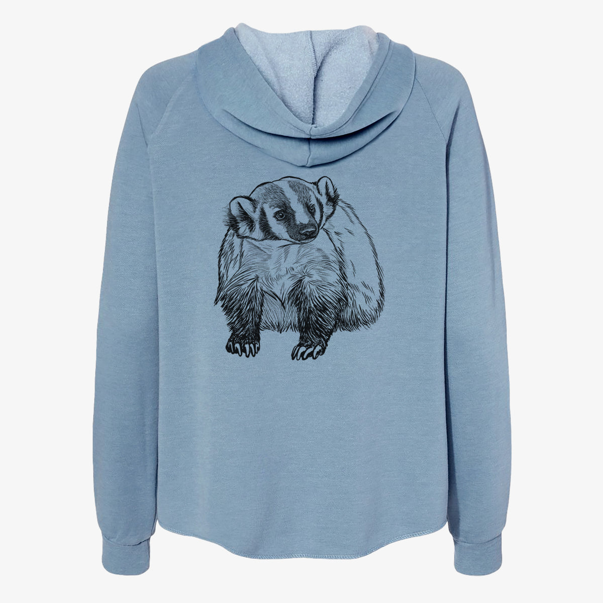American Badger - Taxidea taxus - Women&#39;s Cali Wave Zip-Up Sweatshirt