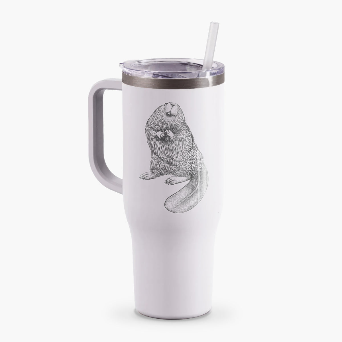 North American Beaver - Castor canadensis - 40oz Tumbler with Handle
