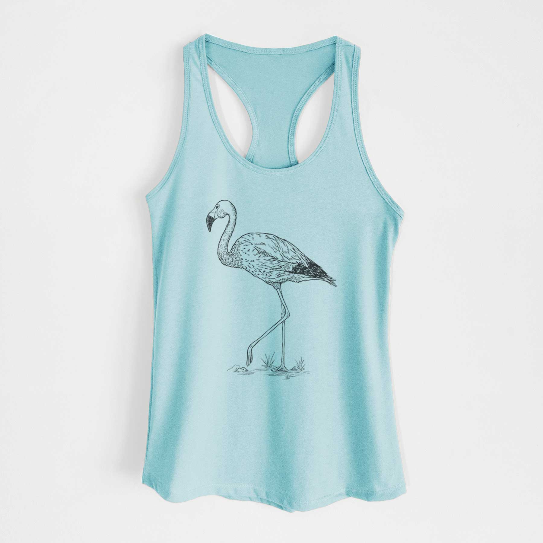 Andean Flamingo - Phoenicoparrus andinus - Women's Racerback Tanktop