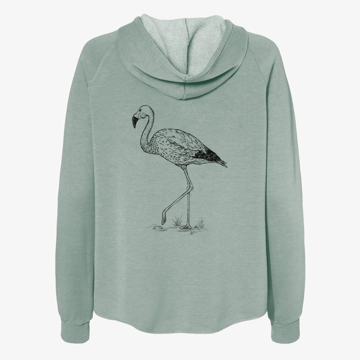 Andean Flamingo - Phoenicoparrus andinus - Women&#39;s Cali Wave Zip-Up Sweatshirt