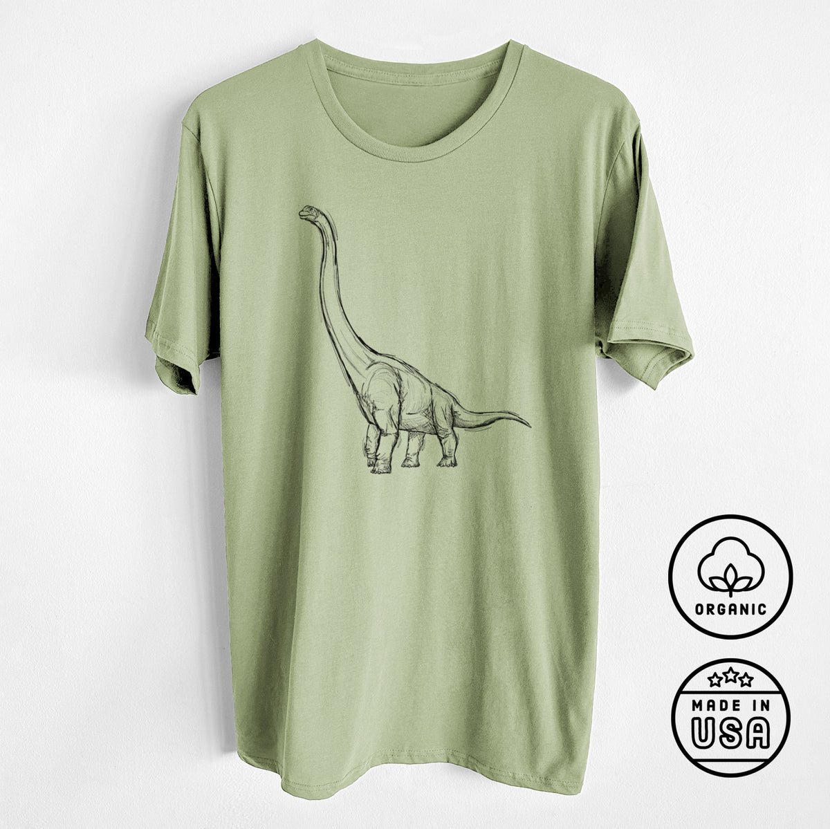 Apatosaurus Excelsus - Unisex Crewneck - Made in USA - 100% Organic Cotton