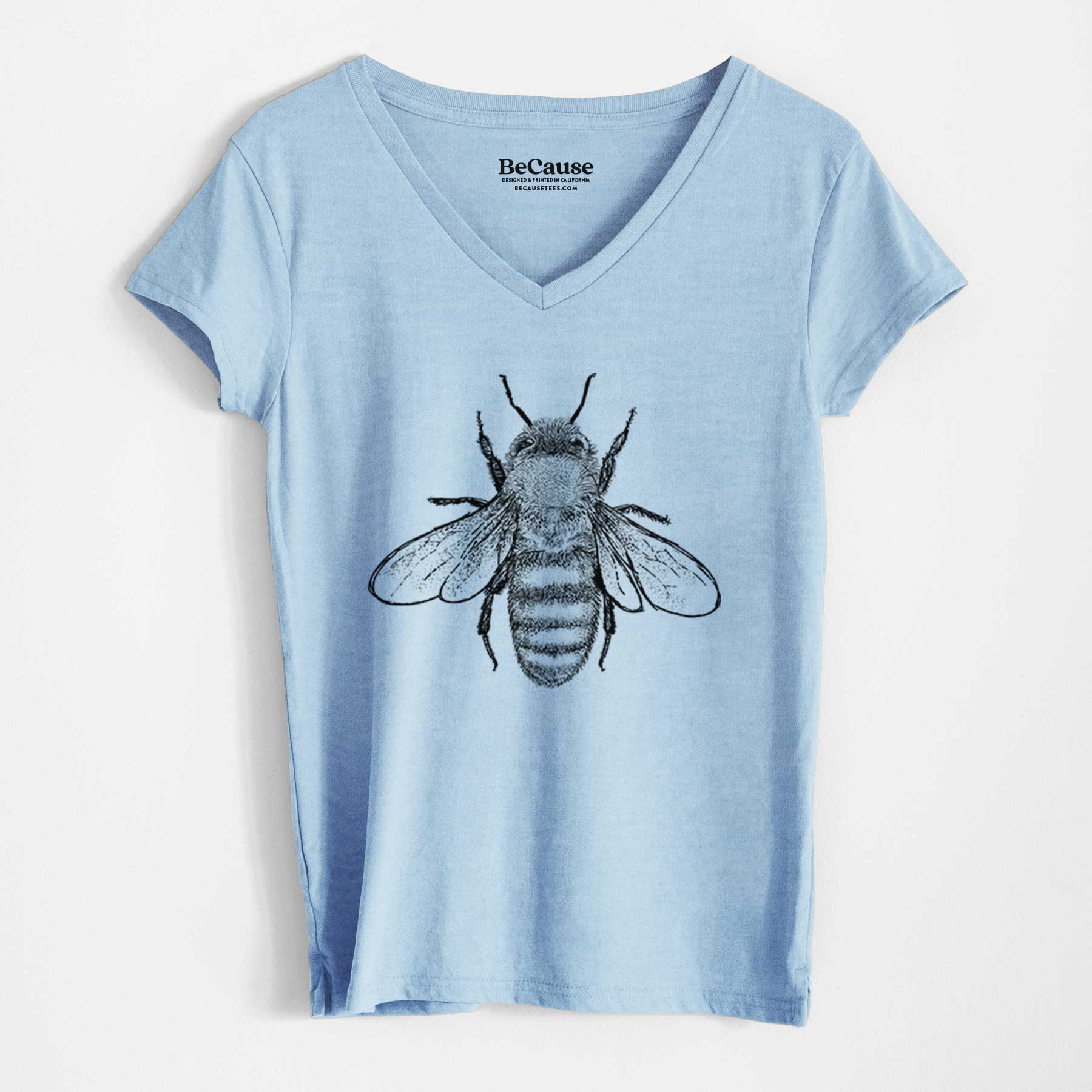 CLOSEOUT - Apis Mellifera - Honey Bee - Women's 100% Recycled V-neck