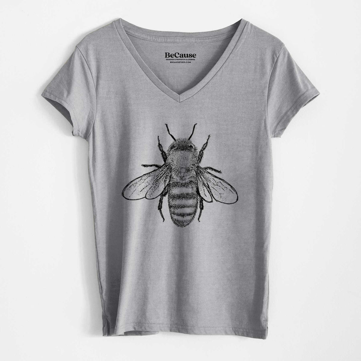 Apis Mellifera - Honey Bee - Women&#39;s 100% Recycled V-neck