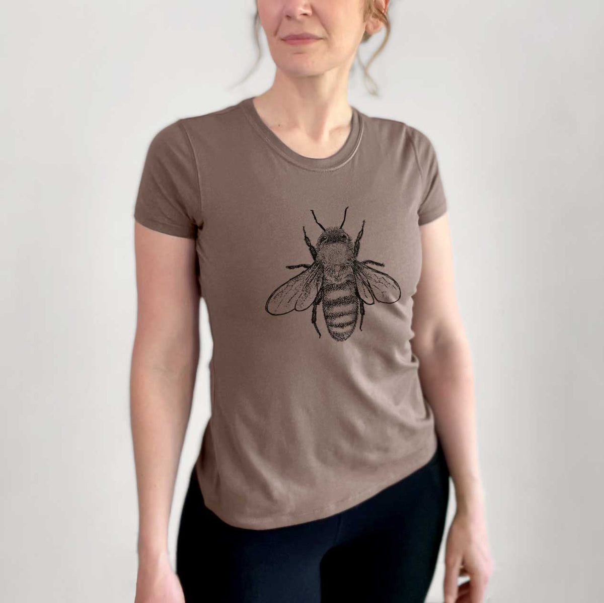 CLOSEOUT - Apis Mellifera - Honey Bee - Ladies 100% Organic Cotton Crewneck T-shirt