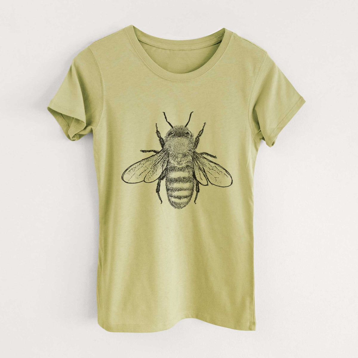 CLOSEOUT - Apis Mellifera - Honey Bee - Ladies 100% Organic Cotton Crewneck T-shirt