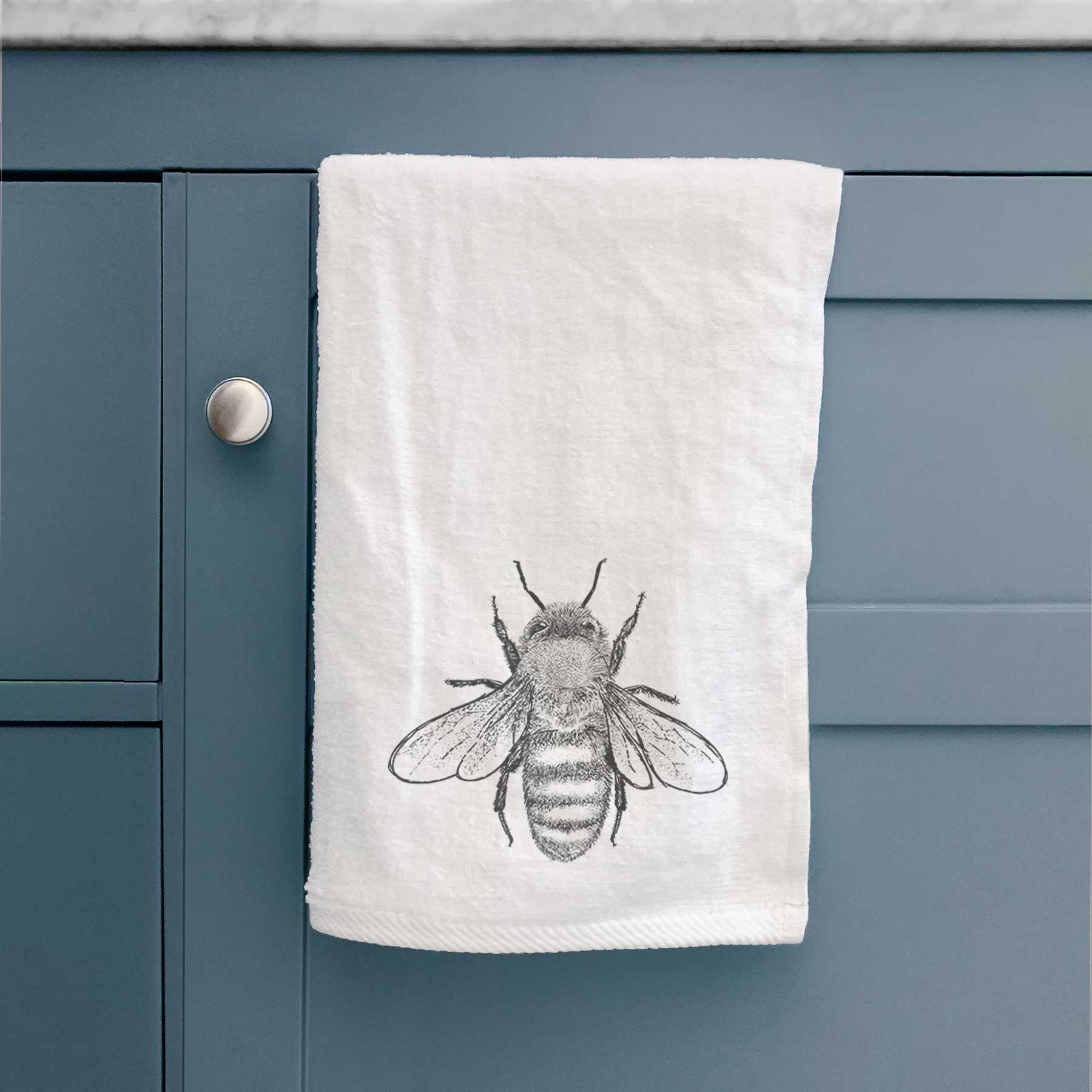 4 Pieces Bee Kitchen Towels Honey Bee Dish Towels Bee Hand Towels Honeycomb  Bath Tea Towels Flower Polyester Towel Dish Cloths Absorbent for Bathroom