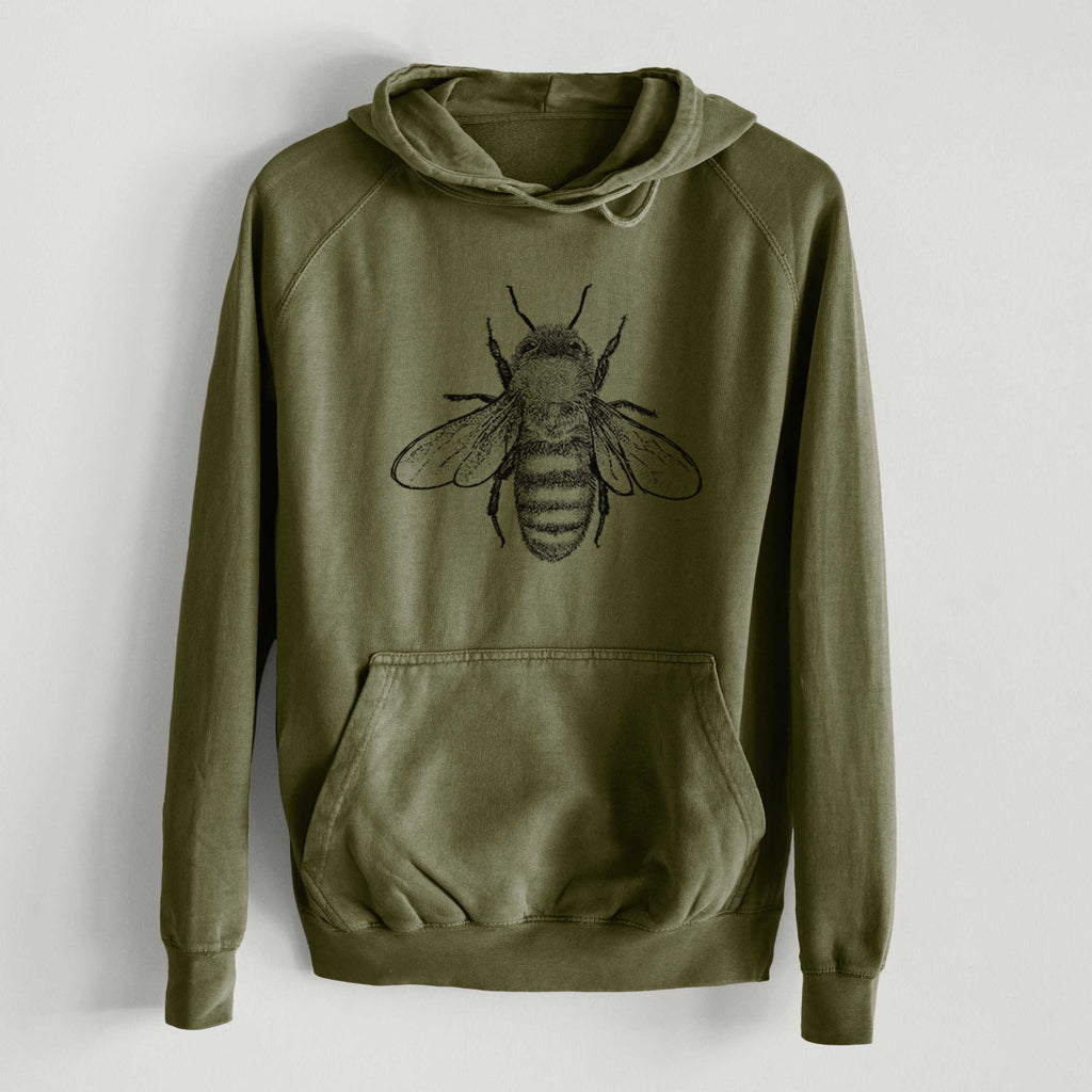 Apis Mellifera Honey Bee Mid Weight Unisex Vintage 100 Cotton Hoodie