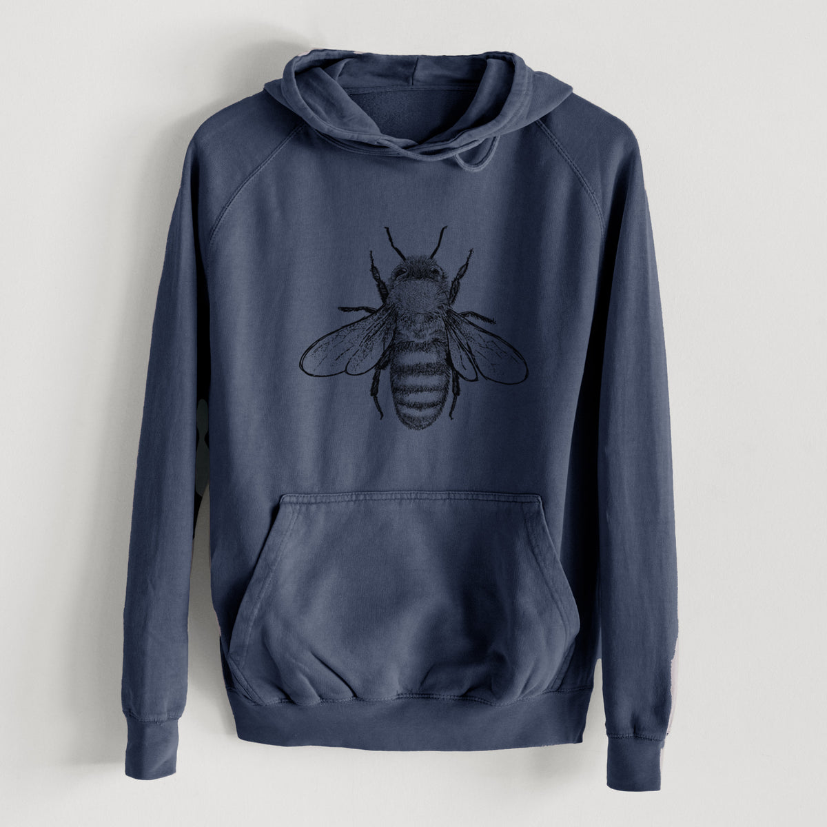 Apis Mellifera - Honey Bee  - Mid-Weight Unisex Vintage 100% Cotton Hoodie