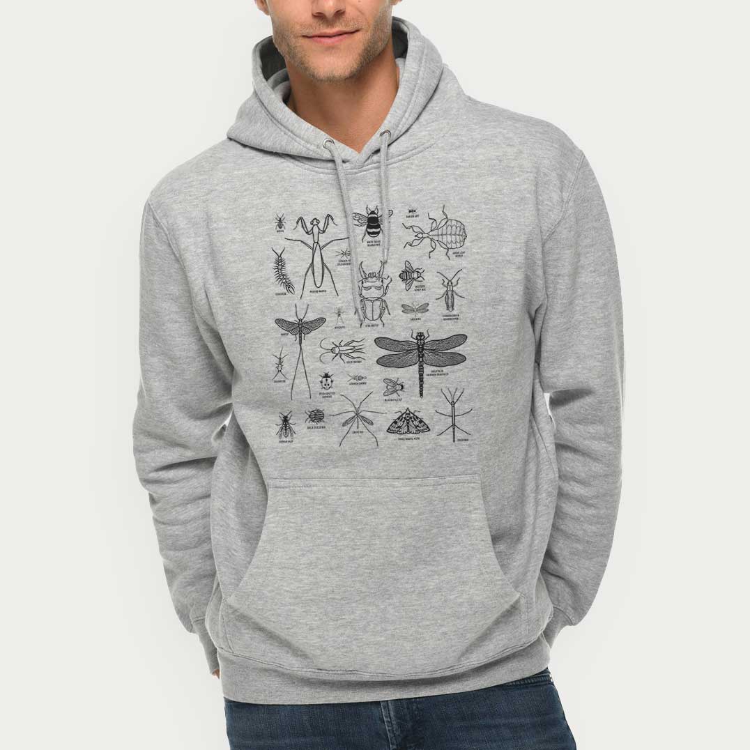 Chart of Arthropods/Insects  - Mid-Weight Unisex Premium Blend Hoodie