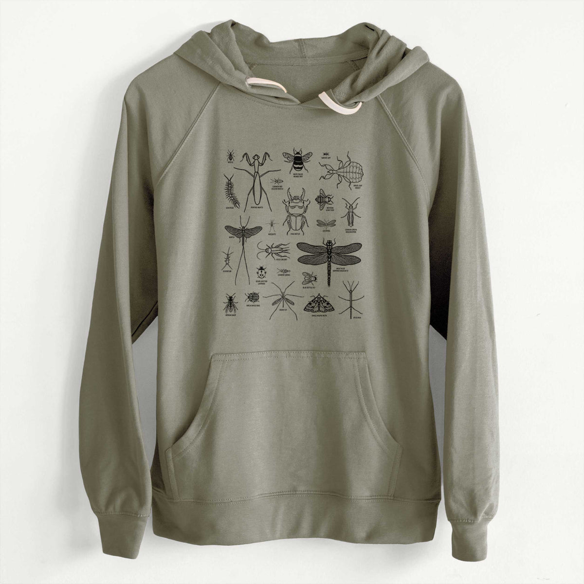 Chart of Arthropods/Insects  - Slim Fit Loopback Terry Hoodie