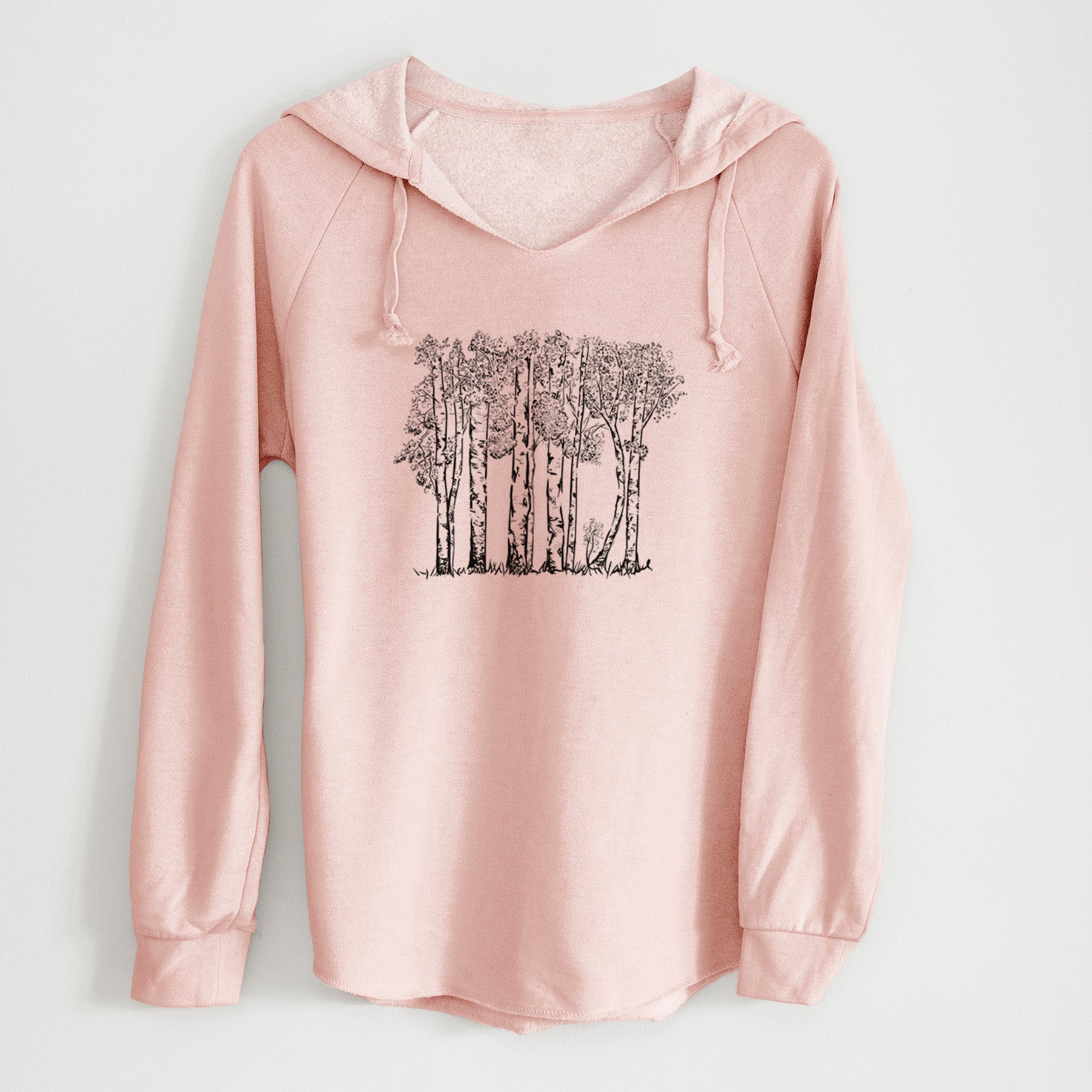 Quaking Aspens - Populus tremuloides - Cali Wave Hooded Sweatshirt