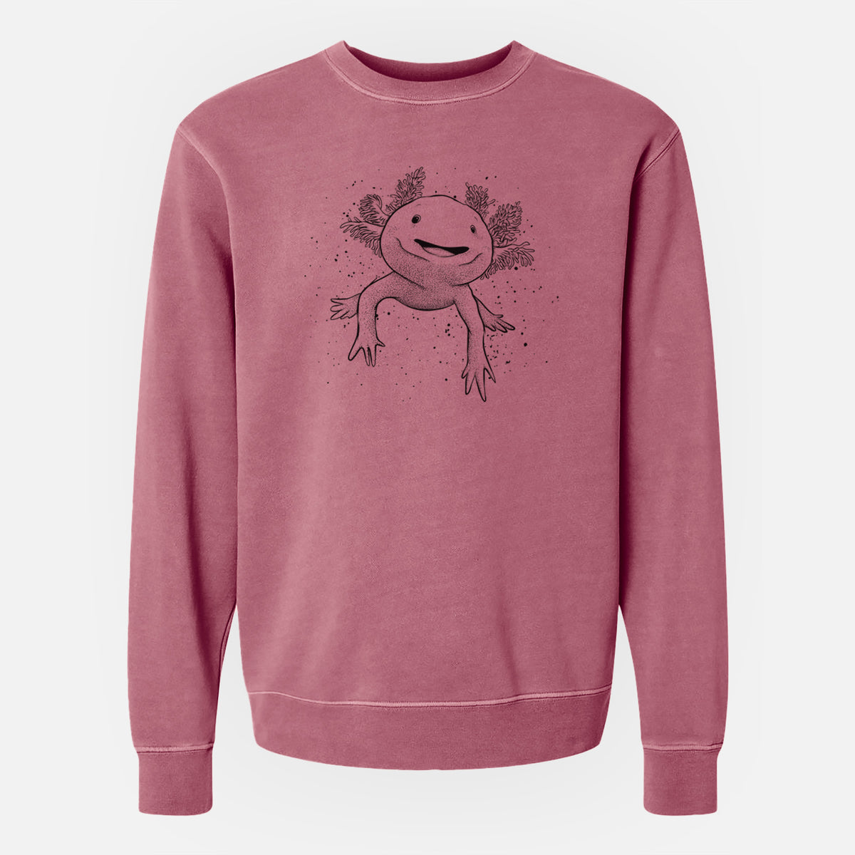 Axolotl - Ambystoma mexicanum - Unisex Pigment Dyed Crew Sweatshirt