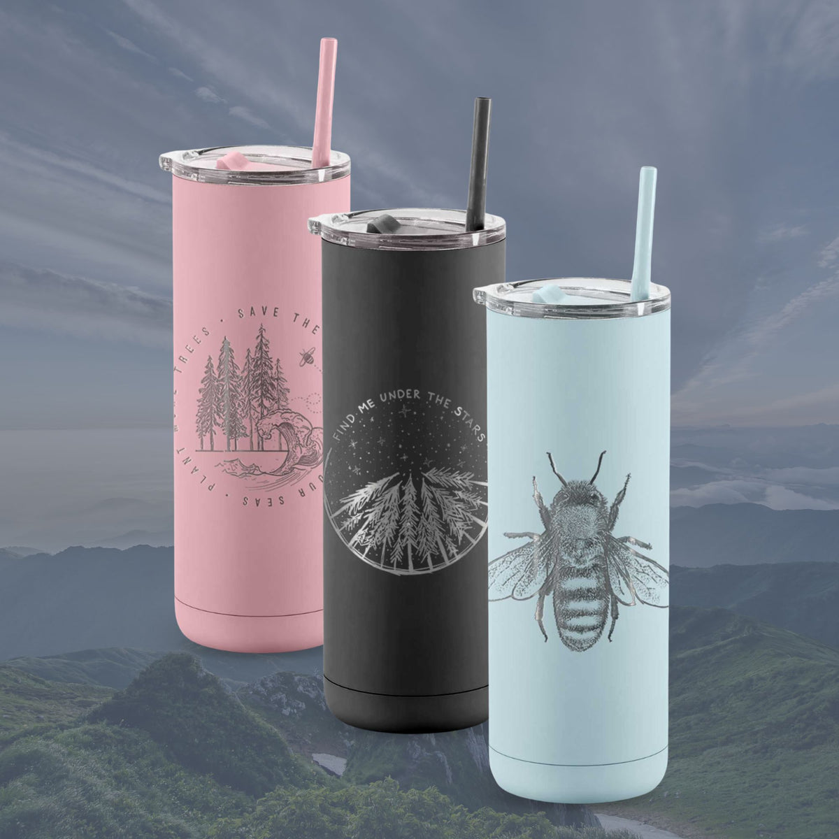 Sage green Tumbler, 20oz Tumbler with Lids and Straws  insulated tumblers Stainless Steel Vacuum Insulated Travel Mug Double Wall  Water Coffee Tumbler: Tumblers & Water Glasses