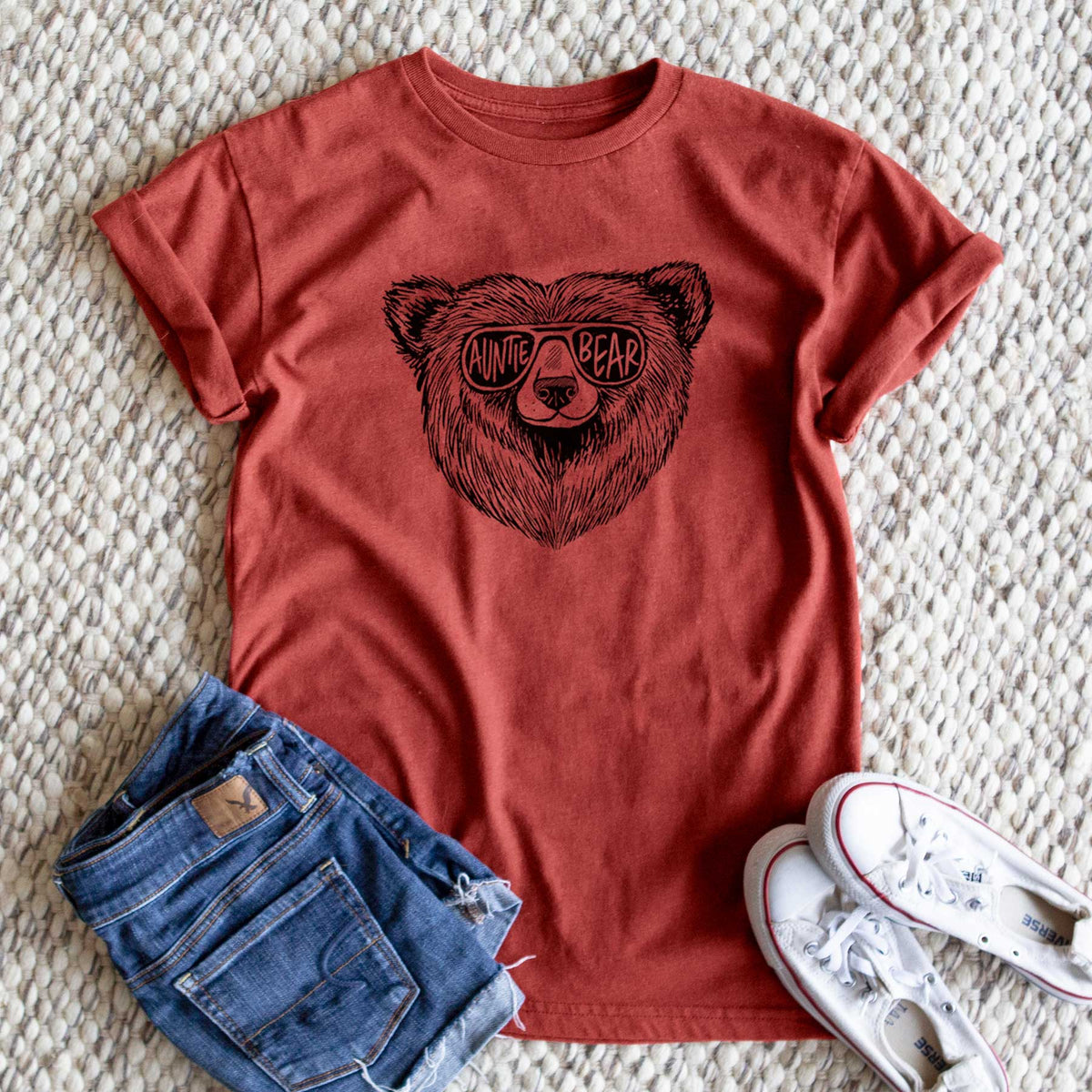 Auntie Bear - Unisex Recycled Eco Tee  - CLOSEOUT - FINAL SALE