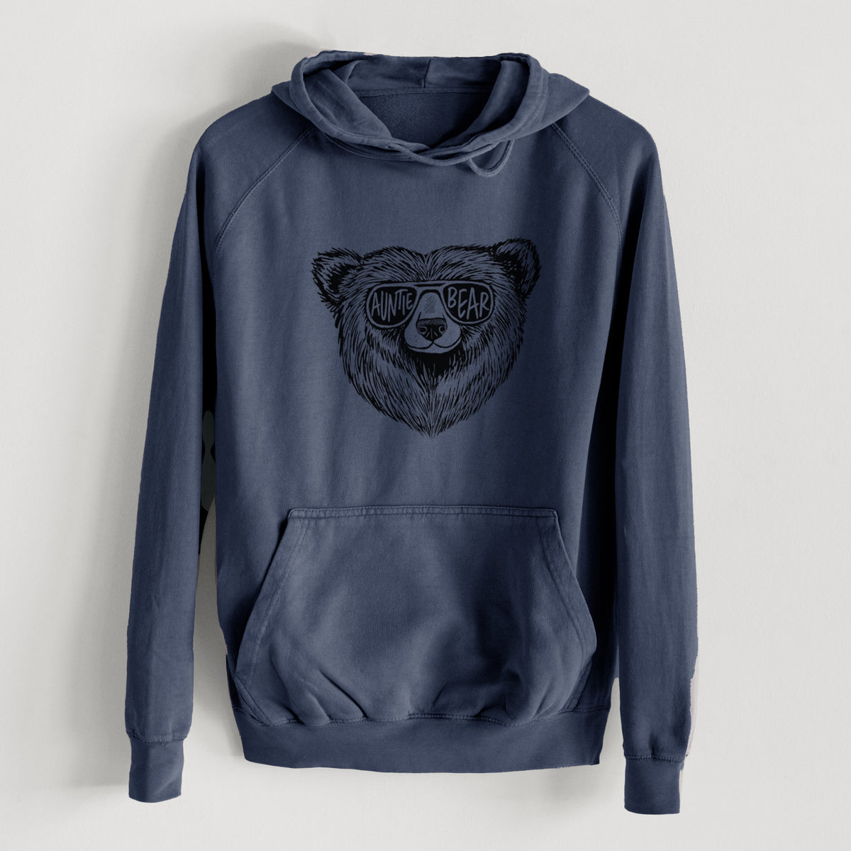 Auntie Bear  - Mid-Weight Unisex Vintage 100% Cotton Hoodie