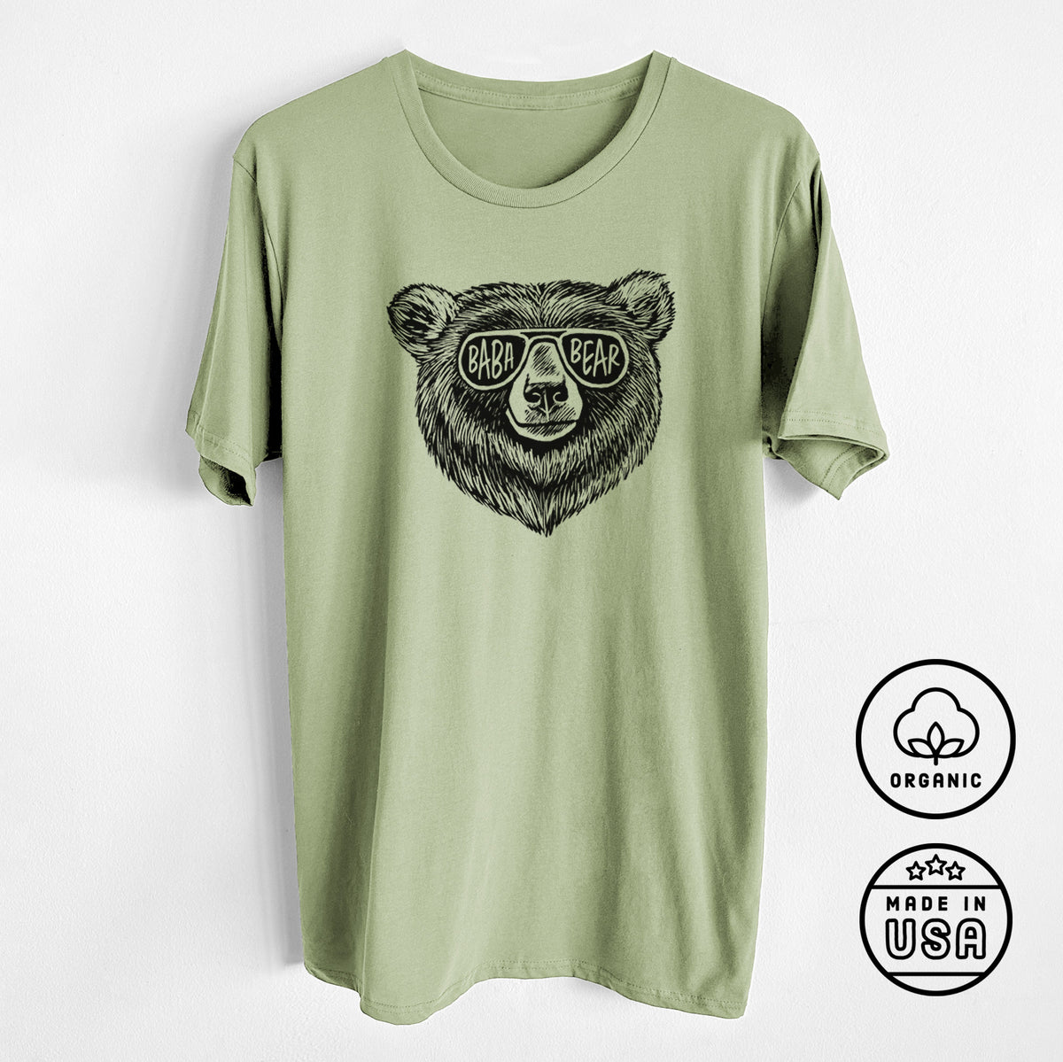Baba Bear - Unisex Crewneck - Made in USA - 100% Organic Cotton