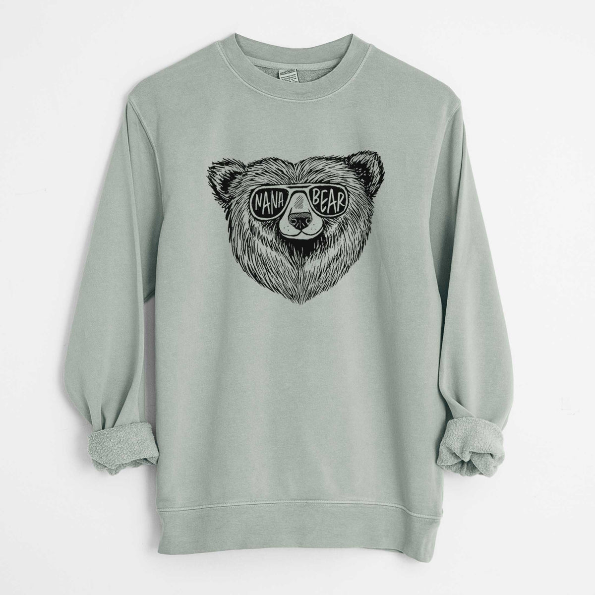 Nana Bear - Unisex Pigment Dyed Crew Sweatshirt