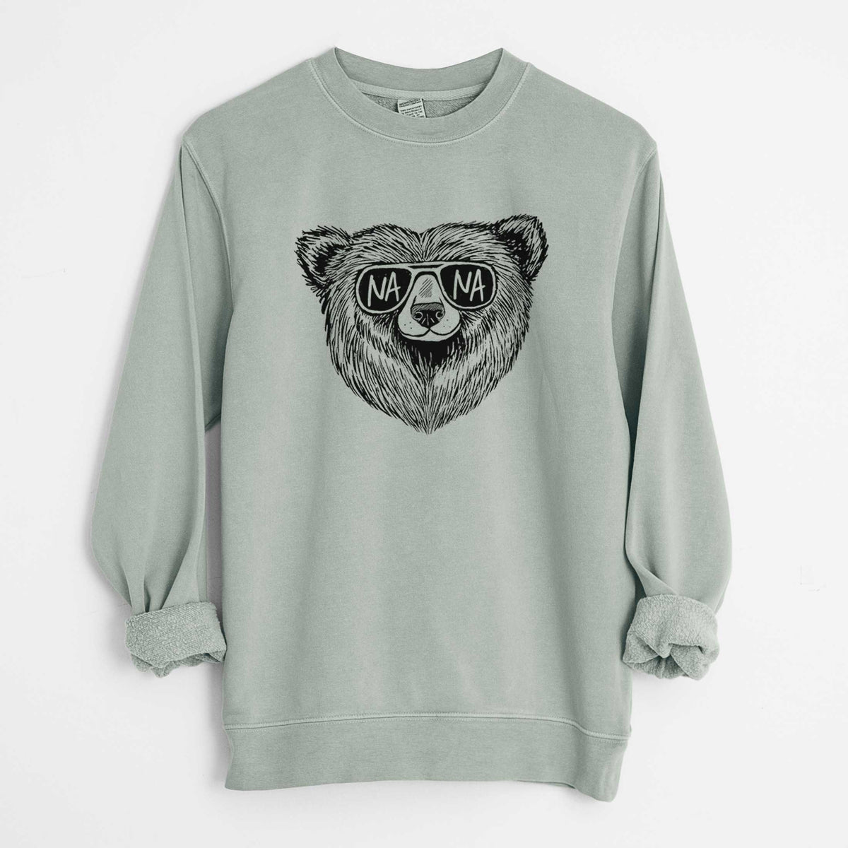 Nana Bear - Nana Glasses - Unisex Pigment Dyed Crew Sweatshirt
