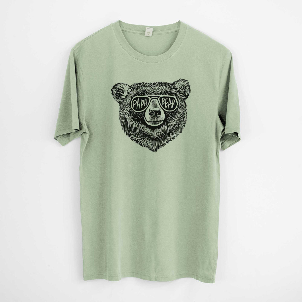 Papa Bear -  Mineral Wash 100% Organic Cotton Short Sleeve