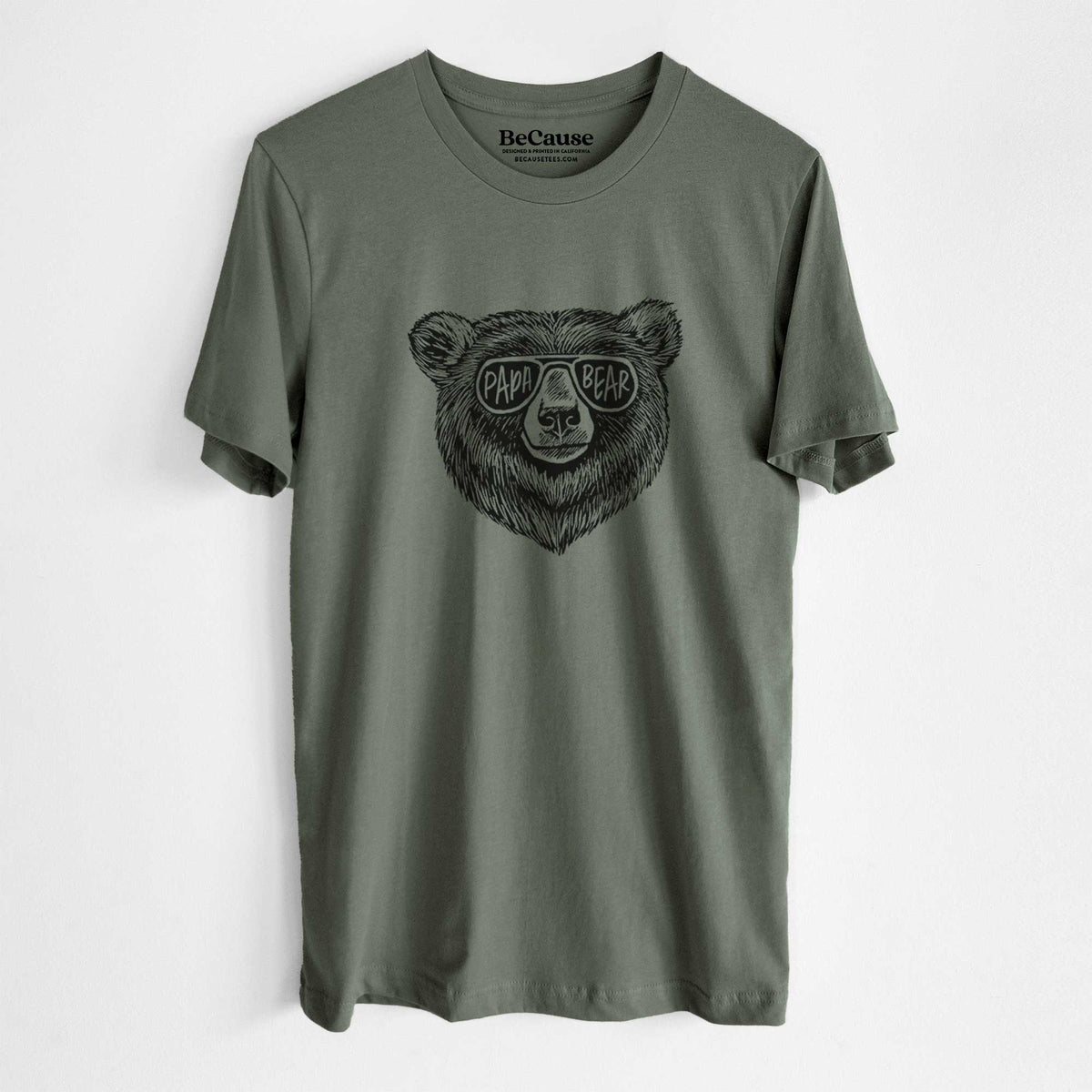 Papa Bear - Lightweight 100% Cotton Unisex Crewneck