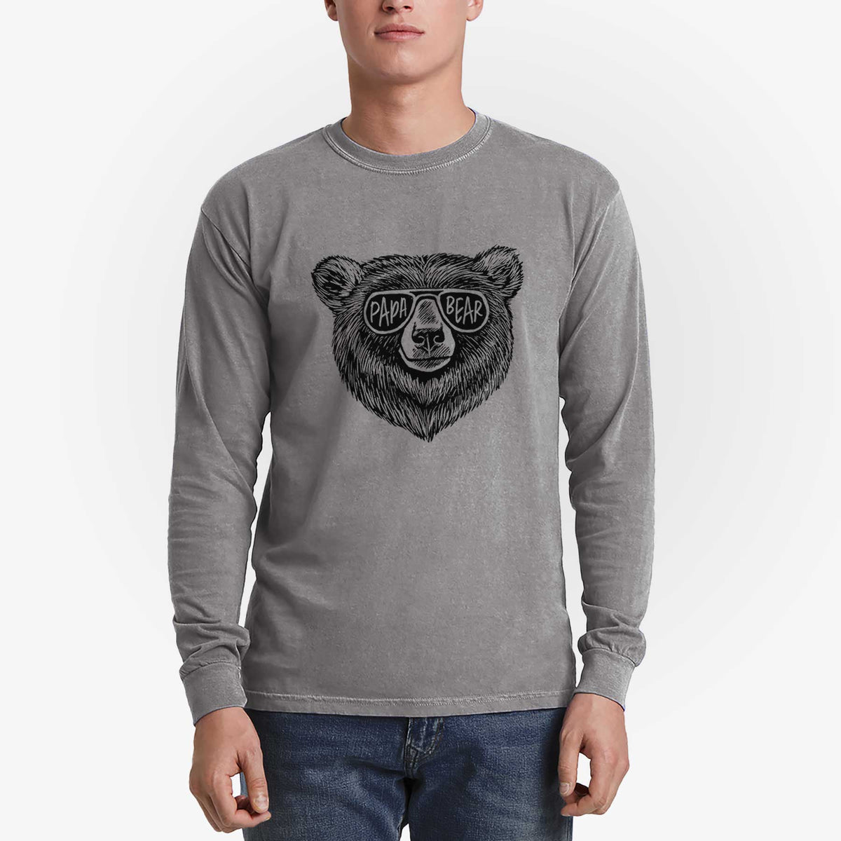 Papa Bear - Heavyweight 100% Cotton Long Sleeve