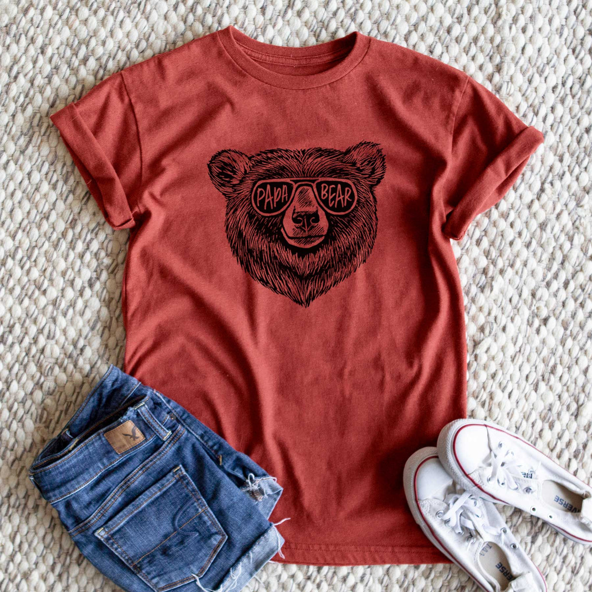 Papa Bear - Unisex Recycled Eco Tee  - CLOSEOUT - FINAL SALE
