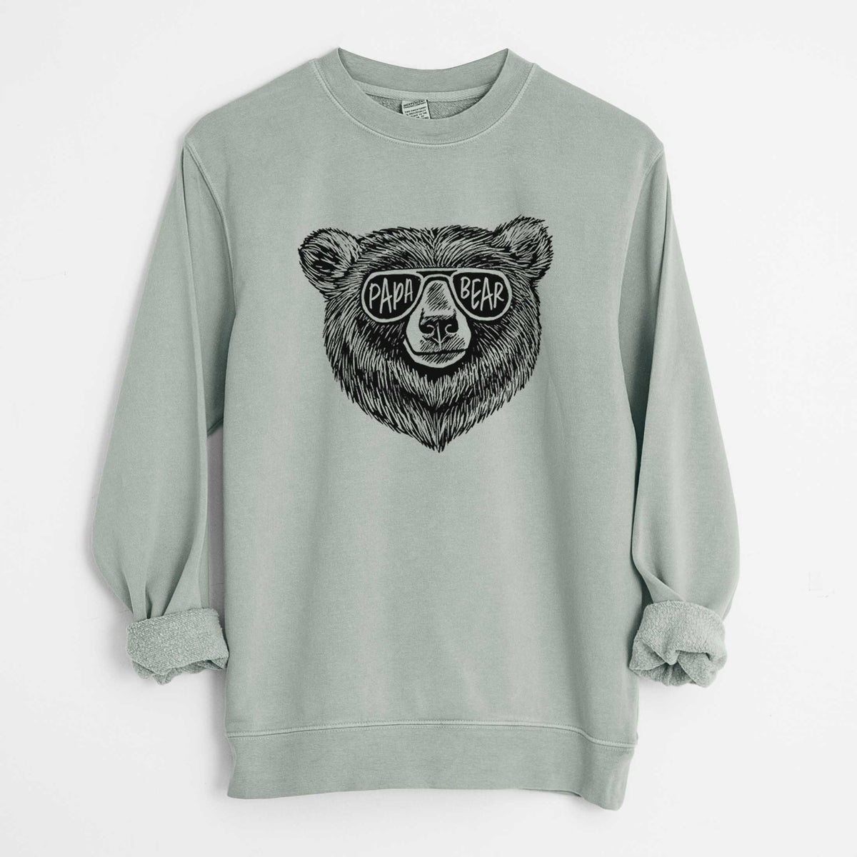 Papa Bear - Unisex Pigment Dyed Crew Sweatshirt