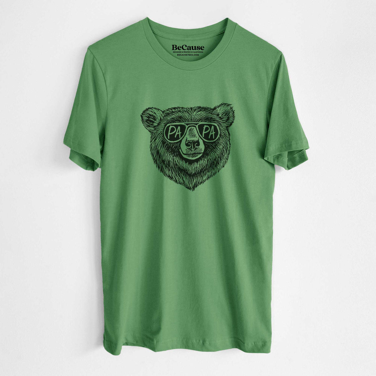 Papa Bear - Papa Glasses - Lightweight 100% Cotton Unisex Crewneck