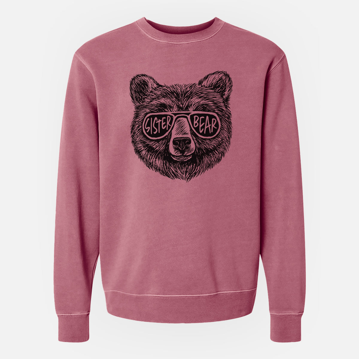 Sister Bear - Unisex Pigment Dyed Crew Sweatshirt